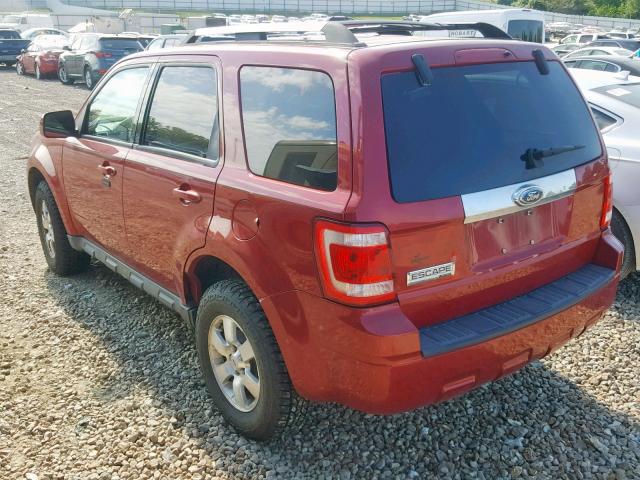 1FMCU04779KB31433 - 2009 FORD ESCAPE LIM RED photo 3