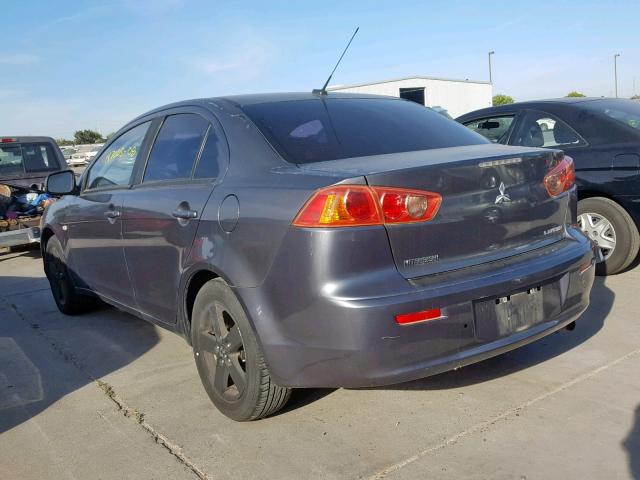 JA3AU26U48U008703 - 2008 MITSUBISHI LANCER ES GRAY photo 3