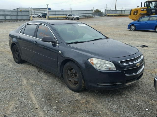1G1ZG57B184255812 - 2008 CHEVROLET MALIBU LS BLACK photo 1