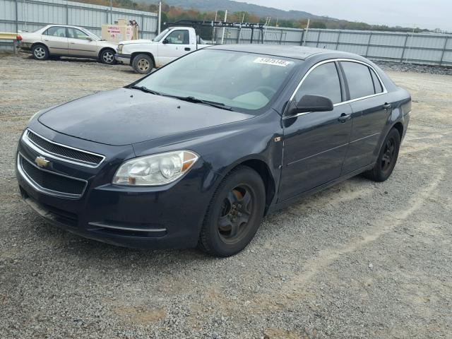 1G1ZG57B184255812 - 2008 CHEVROLET MALIBU LS BLACK photo 2