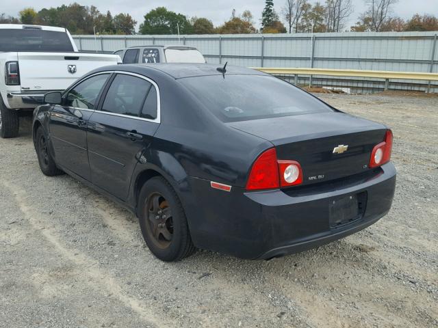 1G1ZG57B184255812 - 2008 CHEVROLET MALIBU LS BLACK photo 3