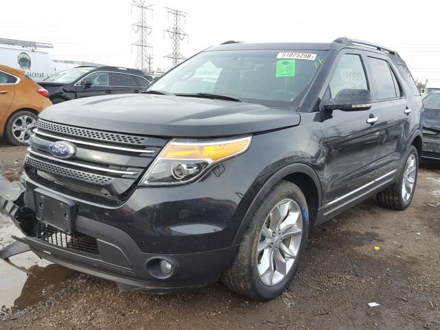 1FM5K8F83EGA97877 - 2014 FORD EXPLORER L BLACK photo 2