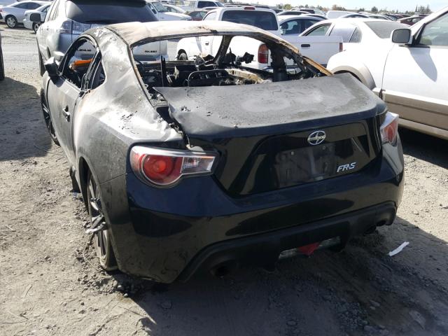 JF1ZNAA18D1725051 - 2013 TOYOTA SCION FR-S BLACK photo 3