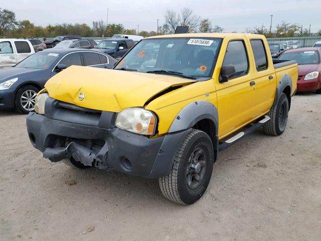 1N6ED27TX2C357688 - 2002 NISSAN FRONTIER C YELLOW photo 2