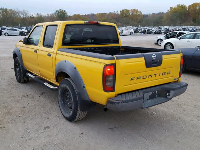 1N6ED27TX2C357688 - 2002 NISSAN FRONTIER C YELLOW photo 3