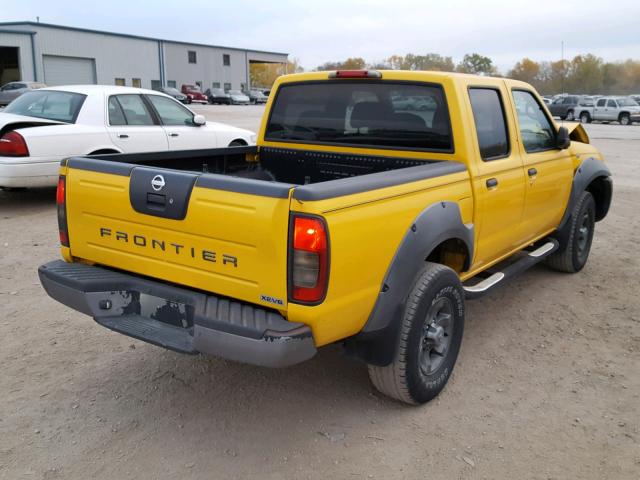 1N6ED27TX2C357688 - 2002 NISSAN FRONTIER C YELLOW photo 4