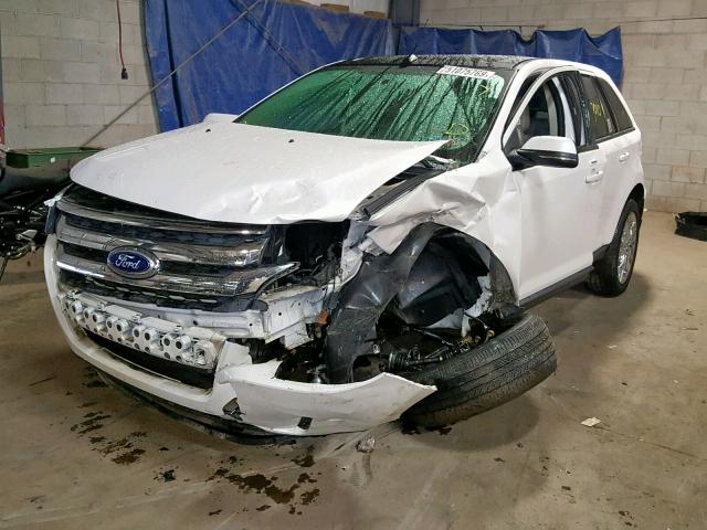 2FMDK4JC4DBC05073 - 2013 FORD EDGE SEL WHITE photo 2