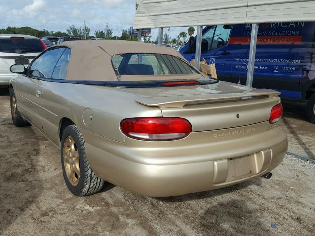 3C3EL55H4WT316784 - 1998 CHRYSLER SEBRING JX GOLD photo 3