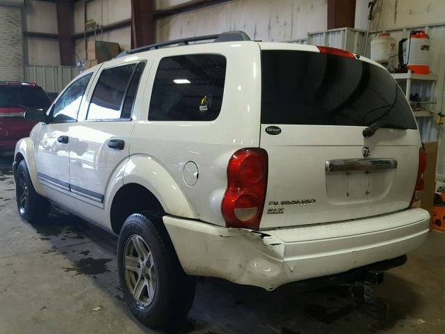 1D4HB48N26F187352 - 2006 DODGE DURANGO SL WHITE photo 3