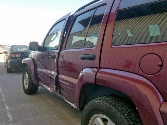 1J4GL58K92W150157 - 2002 JEEP LIBERTY LI BURGUNDY photo 10