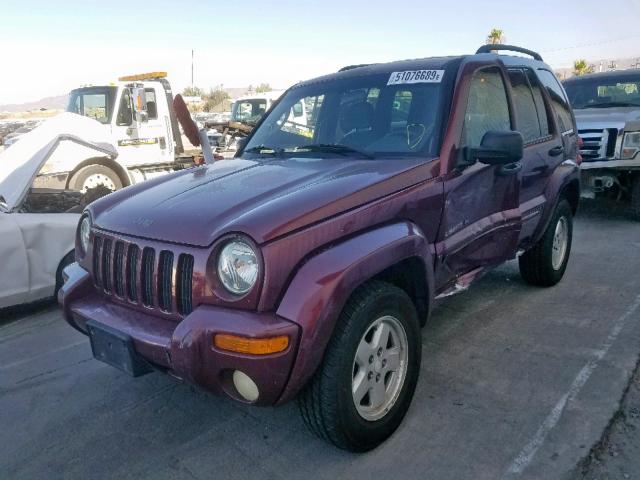 1J4GL58K92W150157 - 2002 JEEP LIBERTY LI BURGUNDY photo 2