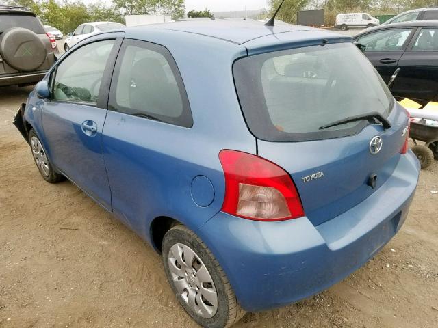 JTDJT923085159042 - 2008 TOYOTA YARIS BLUE photo 3