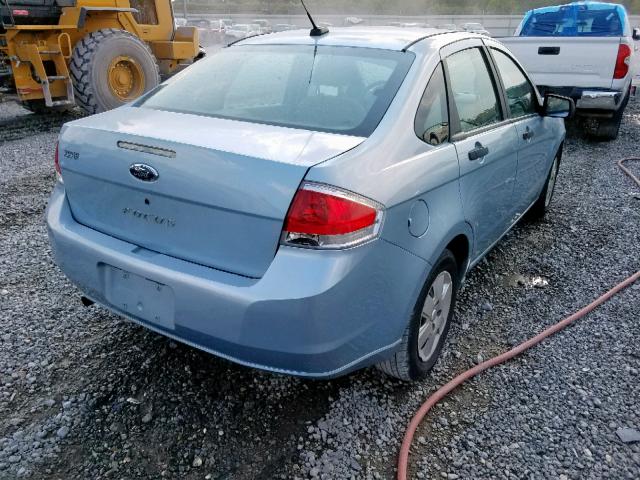 1FAHP34N18W272819 - 2008 FORD FOCUS S/SE BLUE photo 4