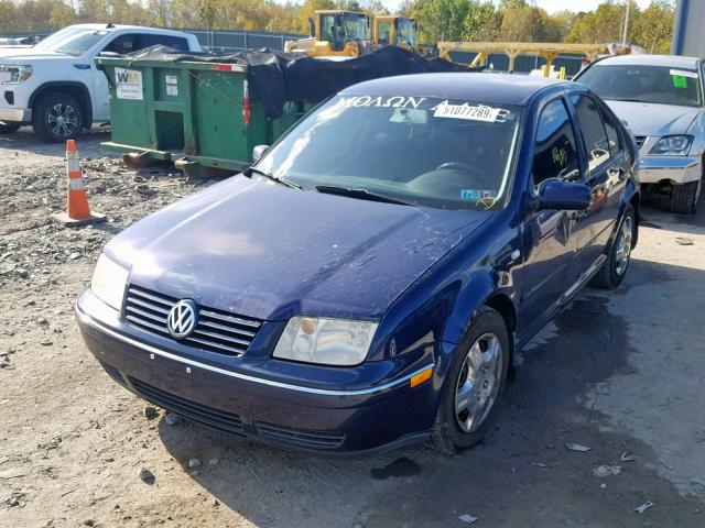 3VWRK69M44M102640 - 2004 VOLKSWAGEN JETTA GL BLUE photo 2