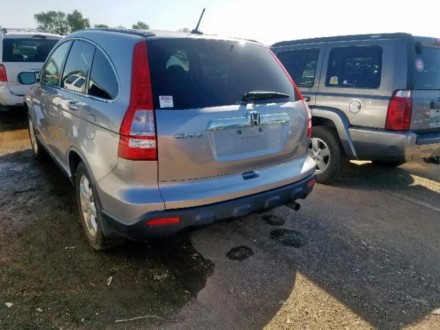 JHLRE48738C072275 - 2008 HONDA CR-V EXL SILVER photo 3