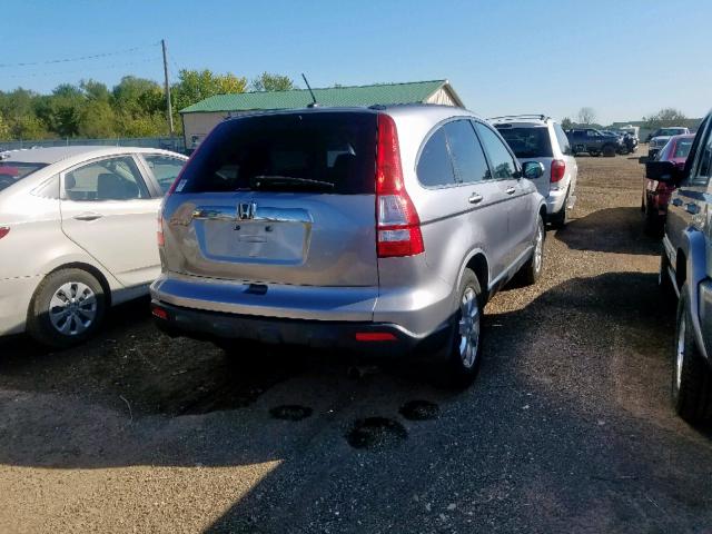 JHLRE48738C072275 - 2008 HONDA CR-V EXL SILVER photo 4