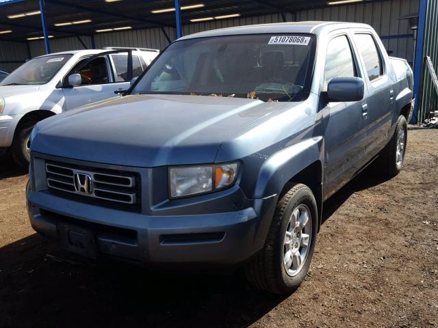 2HJYK16456H570220 - 2006 HONDA RIDGELINE BLUE photo 2