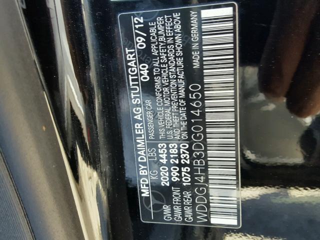 WDDGJ4HB3DG014650 - 2013 MERCEDES-BENZ C 250 BLACK photo 10