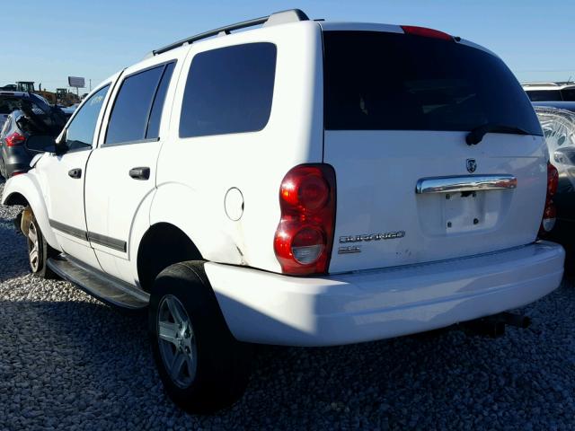 1D4HB48N46F138735 - 2006 DODGE DURANGO SL WHITE photo 3