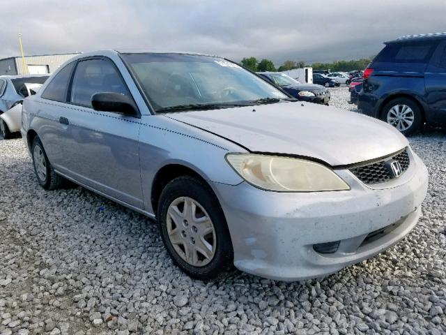 1HGEM22155L048385 - 2005 HONDA CIVIC DX V SILVER photo 1