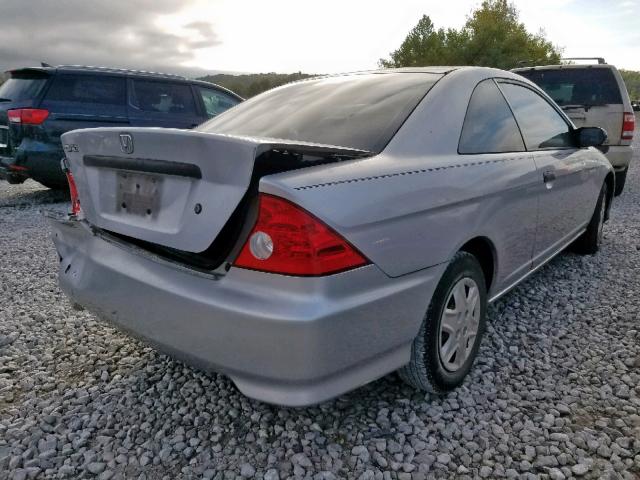 1HGEM22155L048385 - 2005 HONDA CIVIC DX V SILVER photo 4