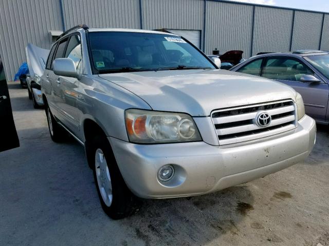 JTEEP21A640042730 - 2004 TOYOTA HIGHLANDER SILVER photo 1