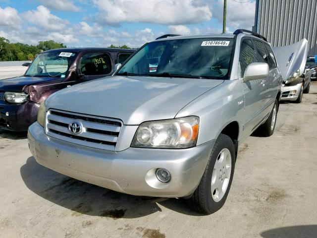 JTEEP21A640042730 - 2004 TOYOTA HIGHLANDER SILVER photo 2