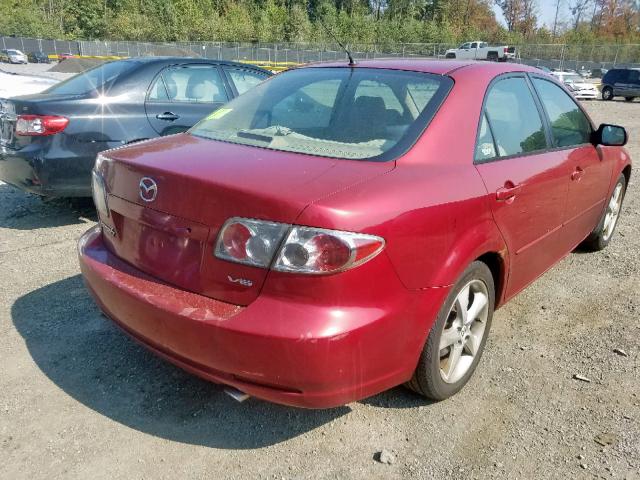 1YVHP80D065M16166 - 2006 MAZDA 6 S BURGUNDY photo 4