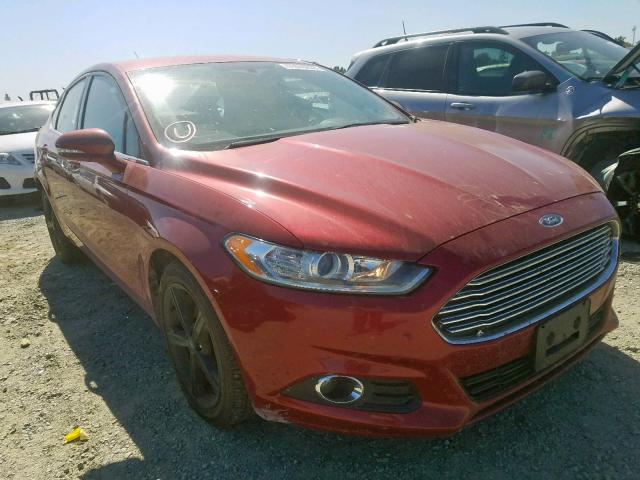 3FA6P0H70GR247624 - 2016 FORD FUSION SE RED photo 1