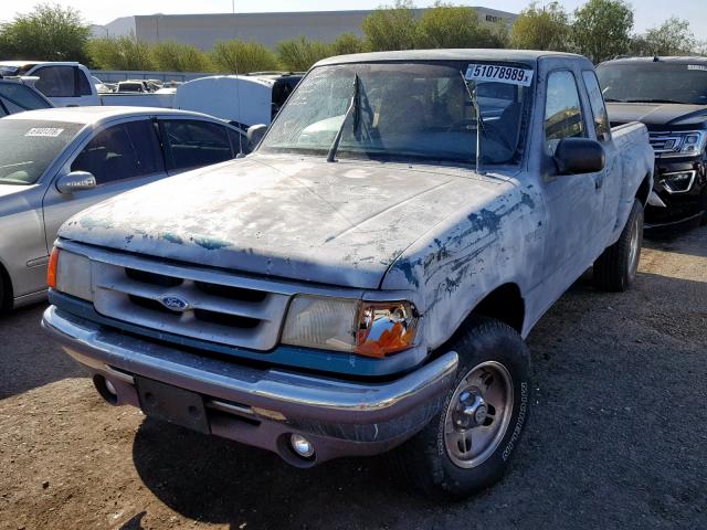 1FTCR15U6VPA73490 - 1997 FORD RANGER SUP GRAY photo 2