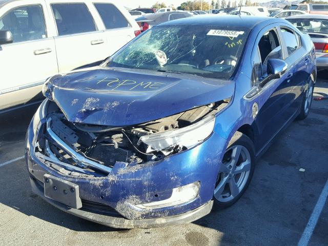 1G1RA6E45CU107957 - 2012 CHEVROLET VOLT BLUE photo 2