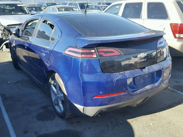 1G1RA6E45CU107957 - 2012 CHEVROLET VOLT BLUE photo 3