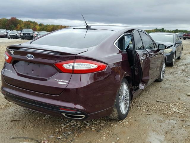 3FA6P0K99DR176123 - 2013 FORD FUSION TIT MAROON photo 4