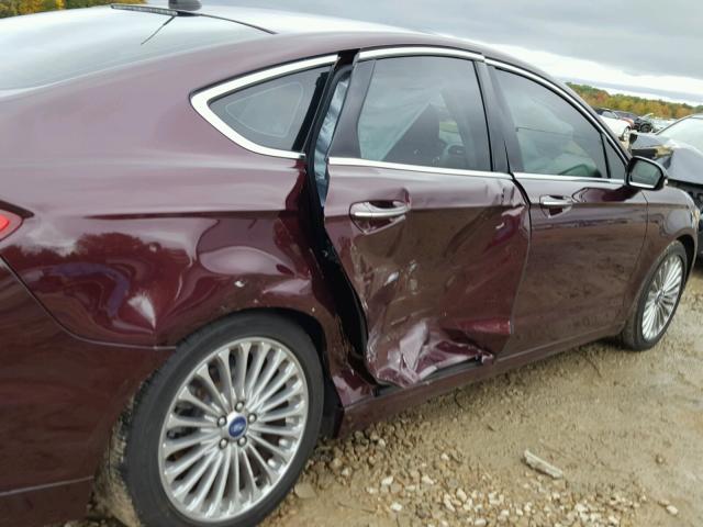 3FA6P0K99DR176123 - 2013 FORD FUSION TIT MAROON photo 9