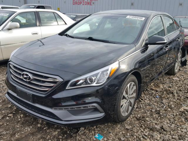 5NPE34AFXFH240370 - 2015 HYUNDAI SONATA SPO BLACK photo 2