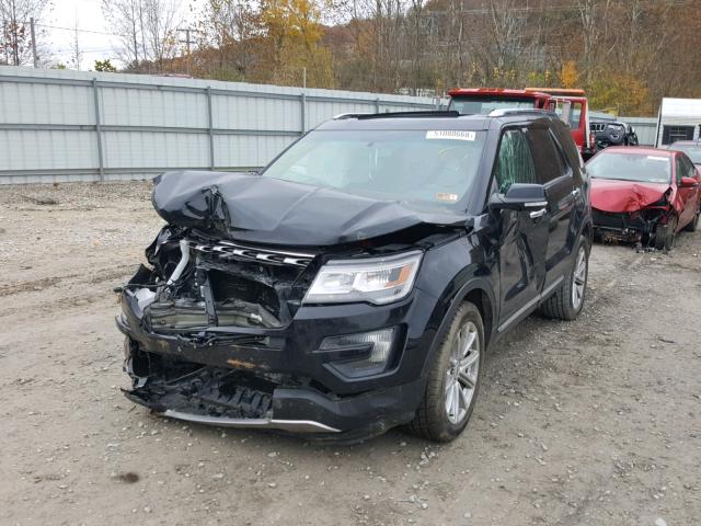 1FM5K8F86GGA71454 - 2016 FORD EXPLORER L BLACK photo 2