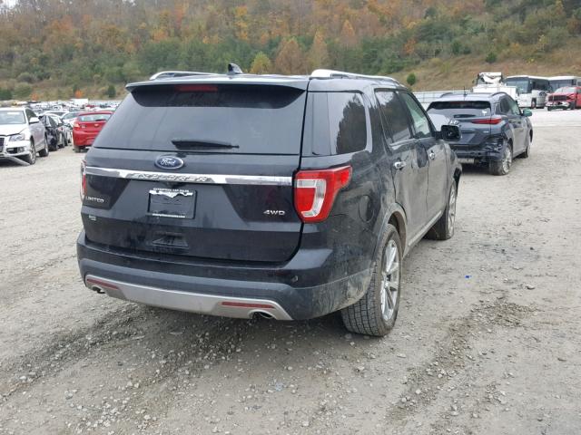 1FM5K8F86GGA71454 - 2016 FORD EXPLORER L BLACK photo 4