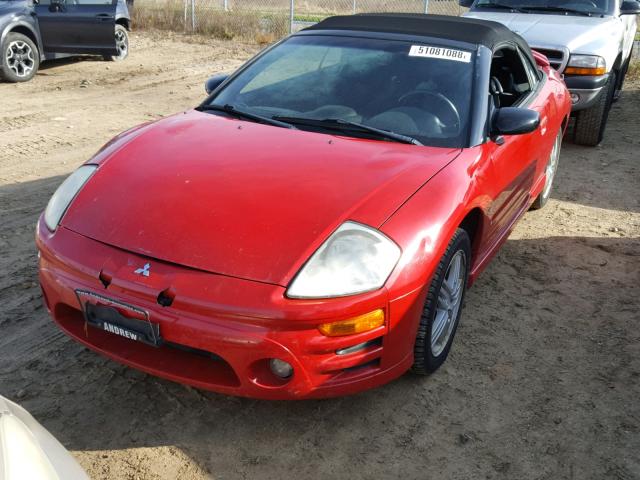 4A3AE55H43E161540 - 2003 MITSUBISHI ECLIPSE SP RED photo 2