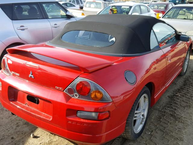 4A3AE55H43E161540 - 2003 MITSUBISHI ECLIPSE SP RED photo 4