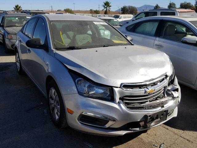 1G1PA5SG5F7250121 - 2015 CHEVROLET CRUZE LS SILVER photo 1