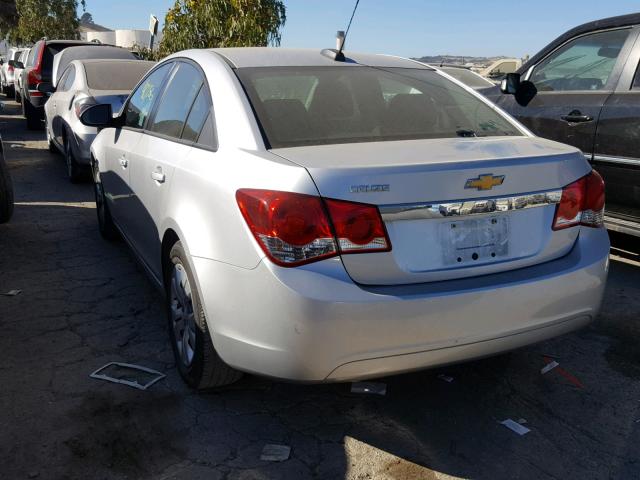 1G1PA5SG5F7250121 - 2015 CHEVROLET CRUZE LS SILVER photo 3