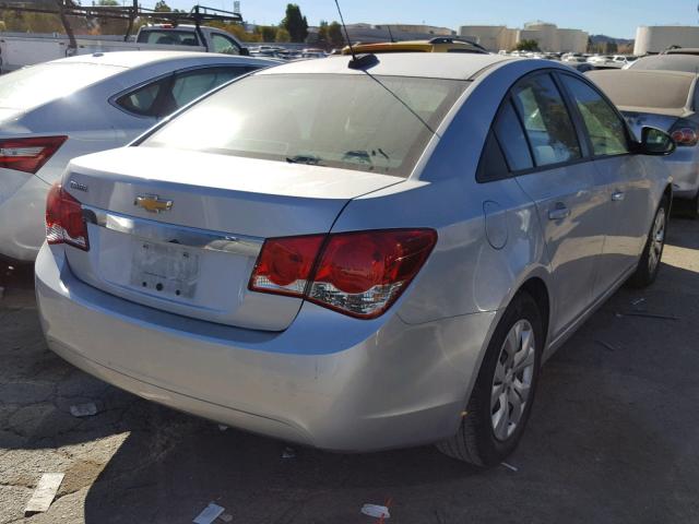 1G1PA5SG5F7250121 - 2015 CHEVROLET CRUZE LS SILVER photo 4