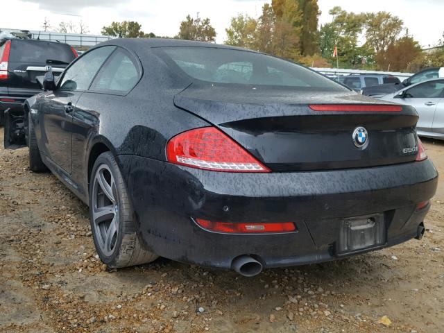 WBAEA5C50ACV93301 - 2010 BMW 650 I BLACK photo 3