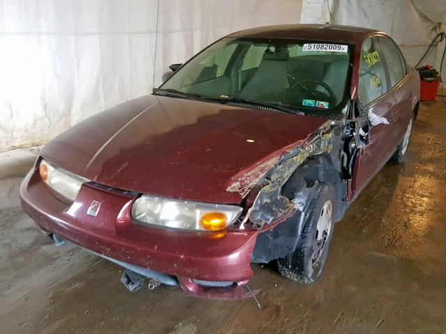 1G8ZH52852Z163090 - 2002 SATURN SL1 MAROON photo 2