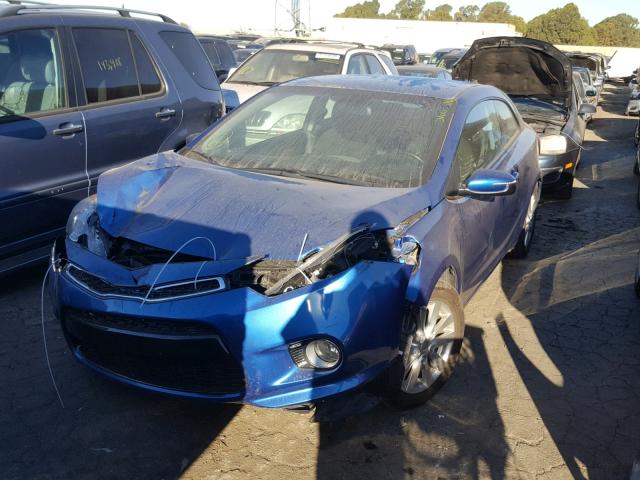 KNAFX6A8XF5348488 - 2015 KIA FORTE EX BLUE photo 2