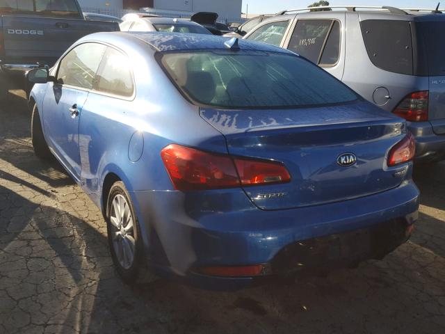 KNAFX6A8XF5348488 - 2015 KIA FORTE EX BLUE photo 3