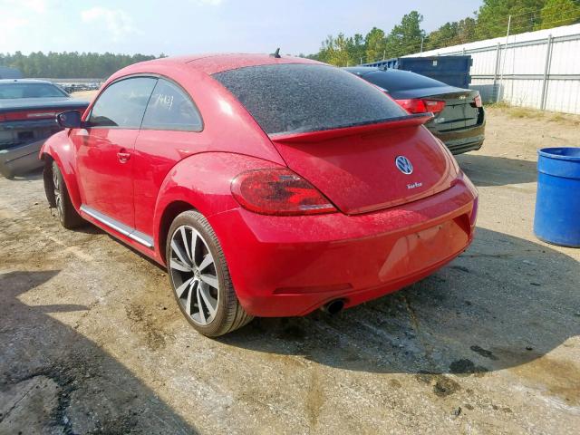 3VW4A7AT0CM648503 - 2012 VOLKSWAGEN BEETLE TUR RED photo 3
