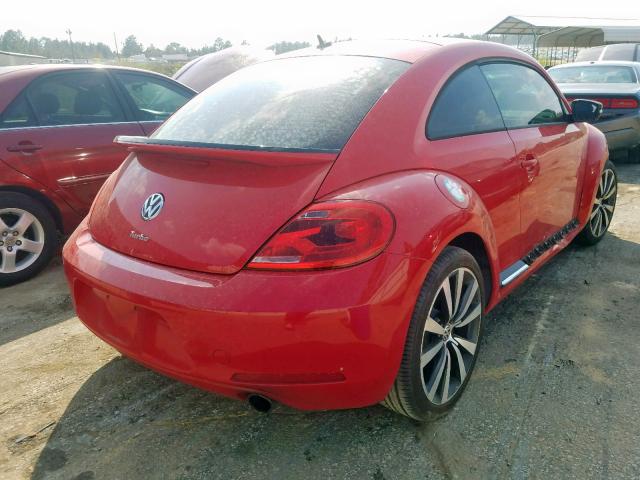 3VW4A7AT0CM648503 - 2012 VOLKSWAGEN BEETLE TUR RED photo 4