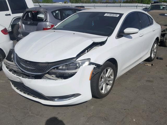 1C3CCCABXFN649200 - 2015 CHRYSLER 200 LIMITE WHITE photo 2