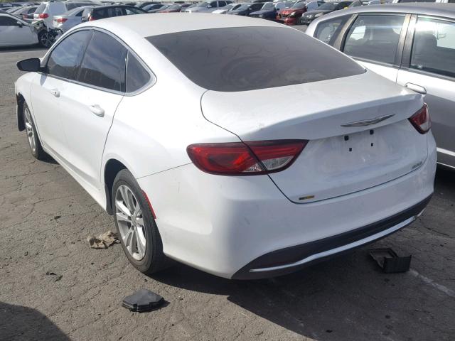 1C3CCCABXFN649200 - 2015 CHRYSLER 200 LIMITE WHITE photo 3